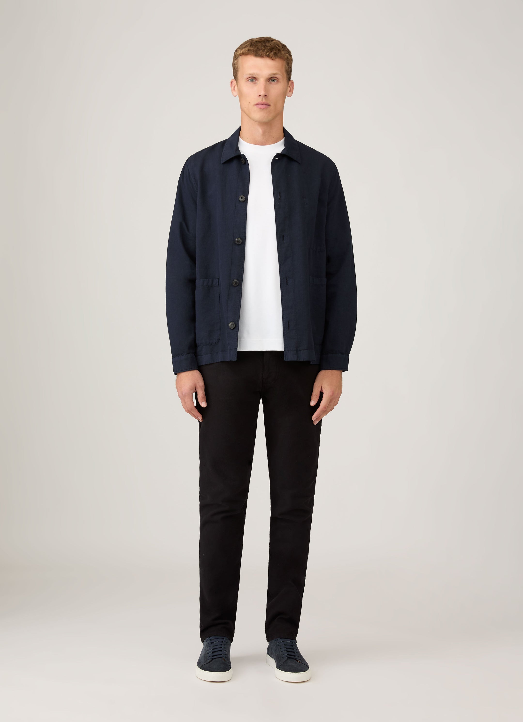 Men's Cotton Drill 5 Pocket Trouser in Black