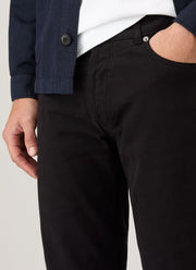 Men's Cotton Drill 5 Pocket Trouser in Black