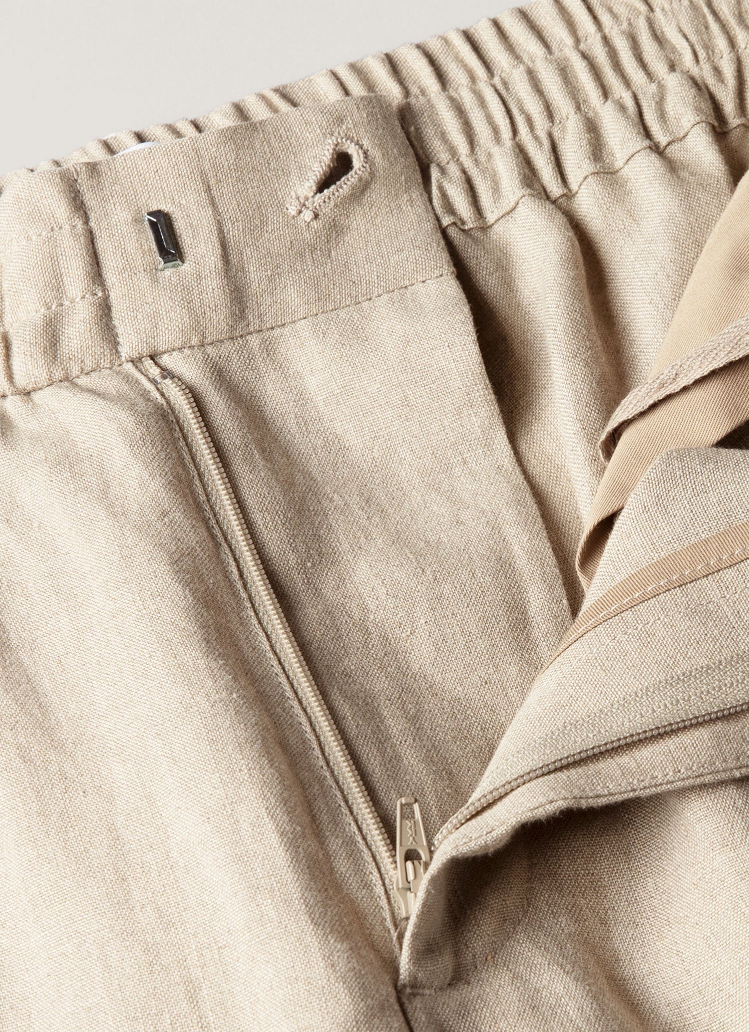 Men's Linen Drawstring Trouser in Sand