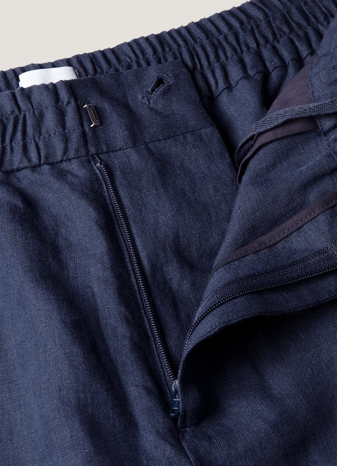 Men's Linen Drawstring Trouser in Light Navy