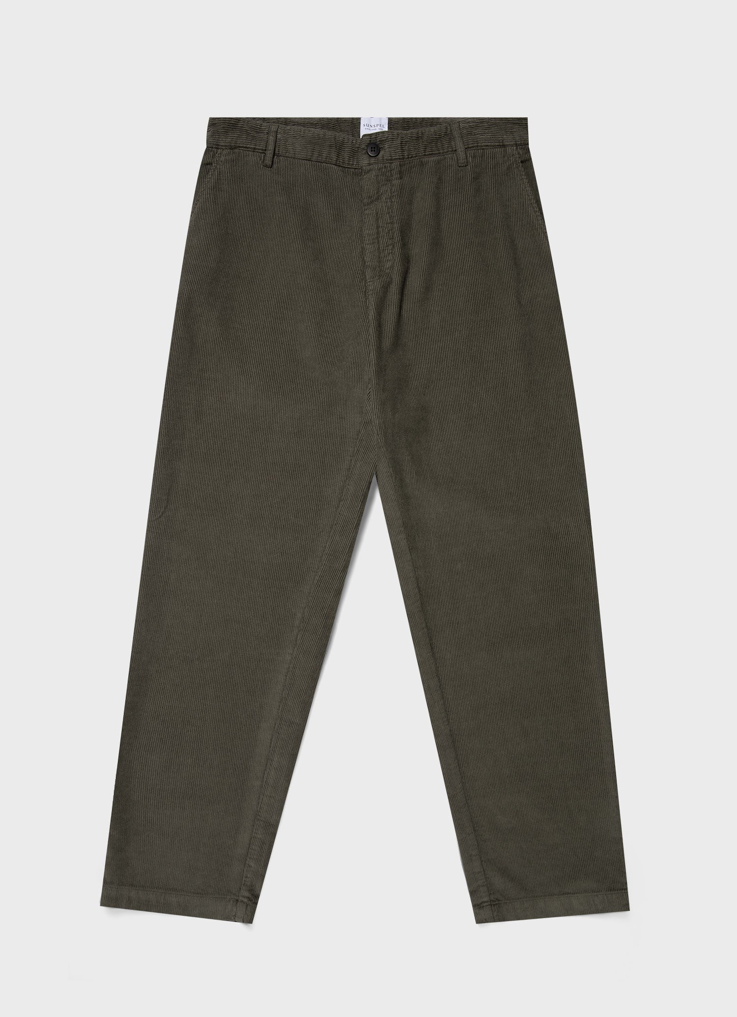 Men's Cord Chore Trouser in Khaki | Sunspel