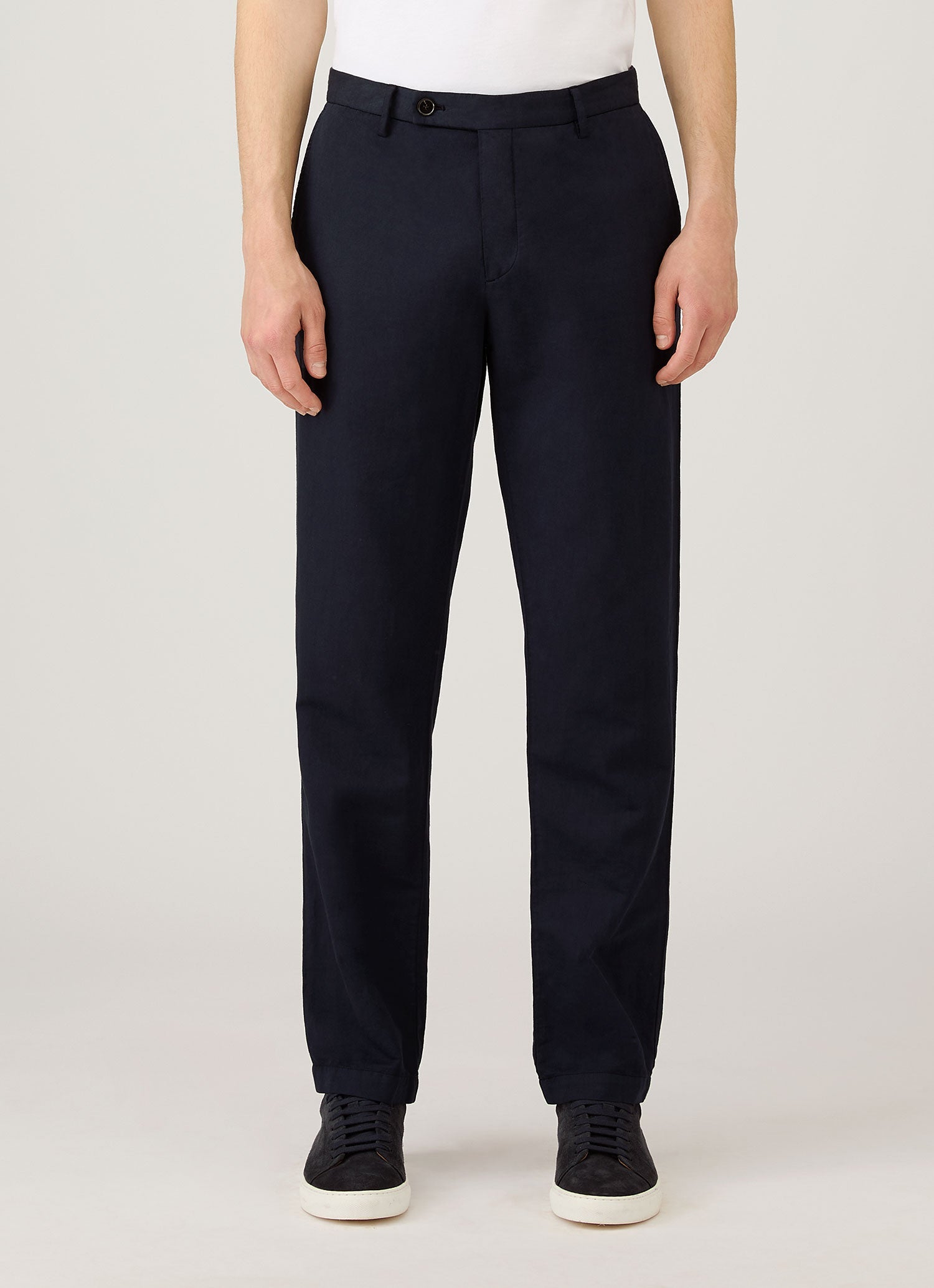 Men's Cotton Linen Trouser in Navy
