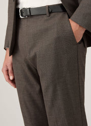 Men's Lightweight Travel Wool Trouser in Light Coffee Melange