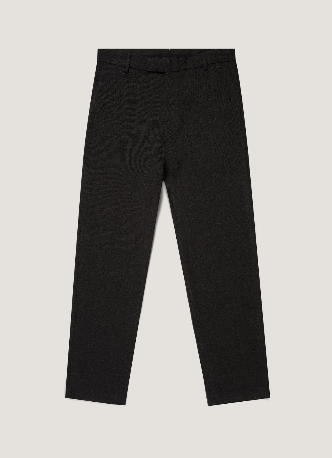 Men's Textured Wool Two-Piece Suit in Dark Charcoal Melange