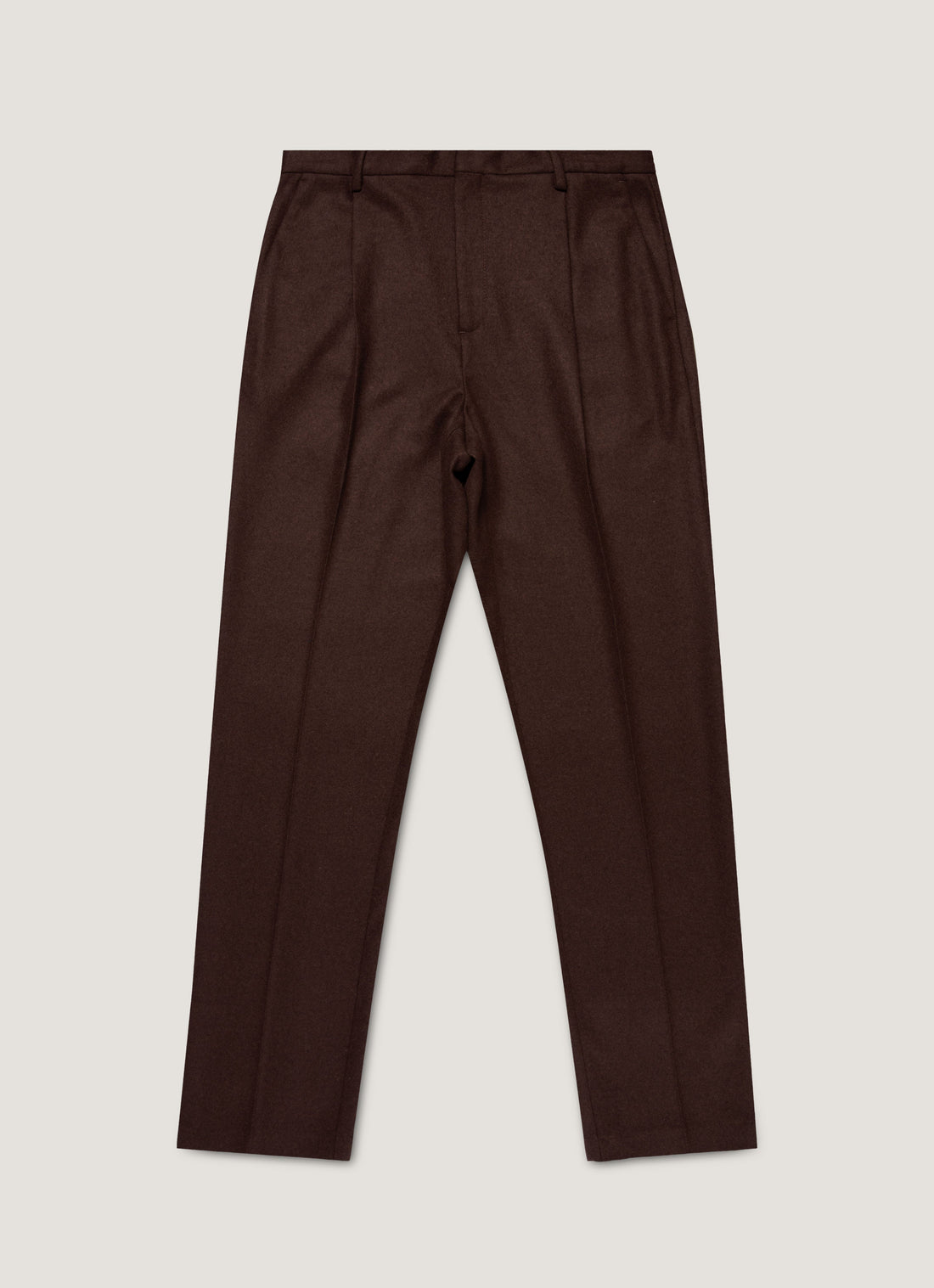 Men's Boiled Wool Trouser in Truffle