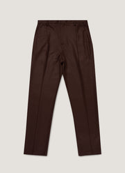 Men's Boiled Wool Trouser in Truffle