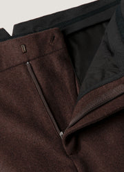 Men's Boiled Wool Trouser in Truffle