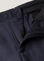 Men's Pleated Wool Twill Trouser in Navy