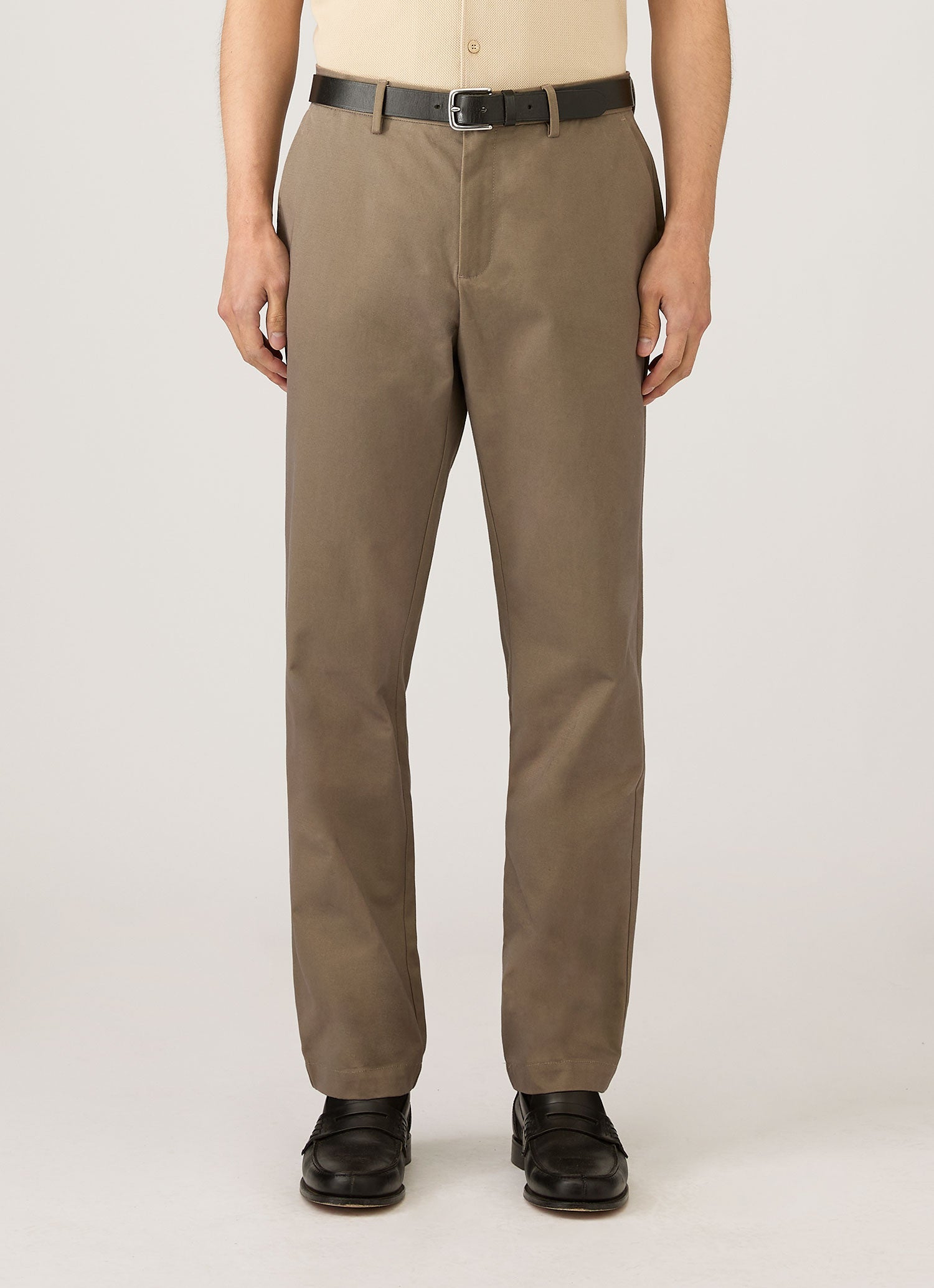 Men's Cotton Drill Trouser in Dark Stone