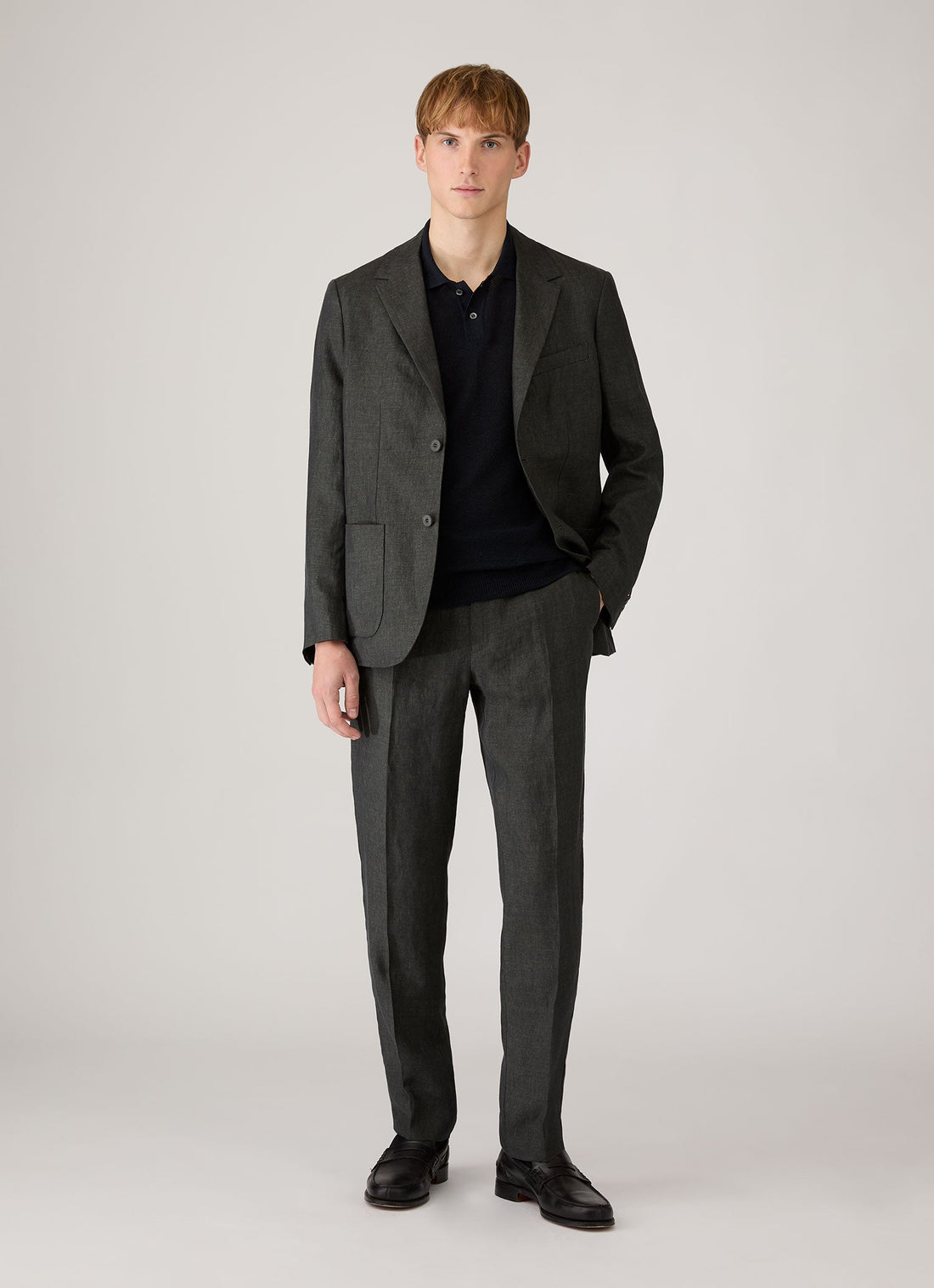 Men's Linen Trouser in Forest
