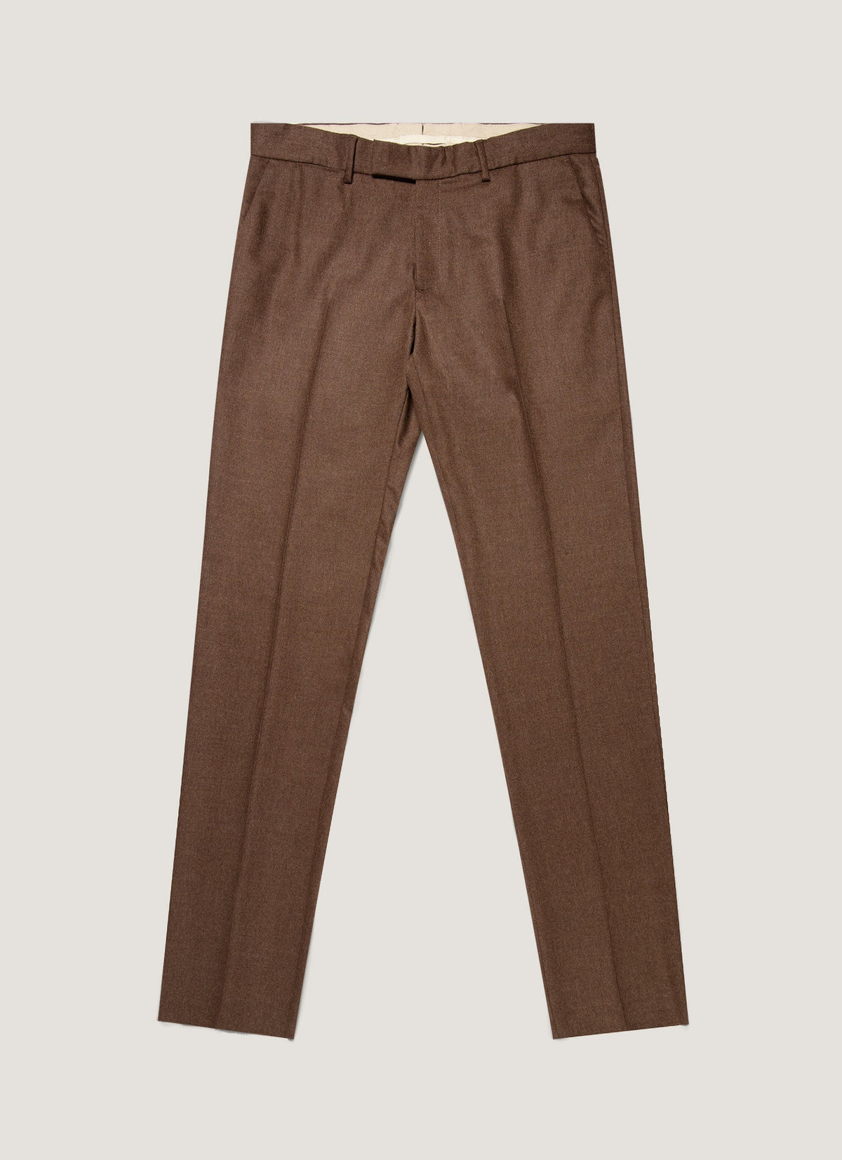 Men's Wool Cashmere Flannel Two-Piece Suit in Light Brown Melange