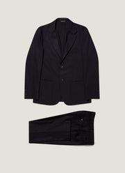 Men's Wool Cashmere Flannel Two-Piece Suit in Navy