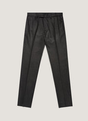 Men's Wool Cashmere Flannel Two-Piece Suit in Charcoal Melange
