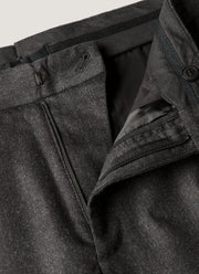 Men's Wool Cashmere Flannel Two-Piece Suit in Charcoal Melange