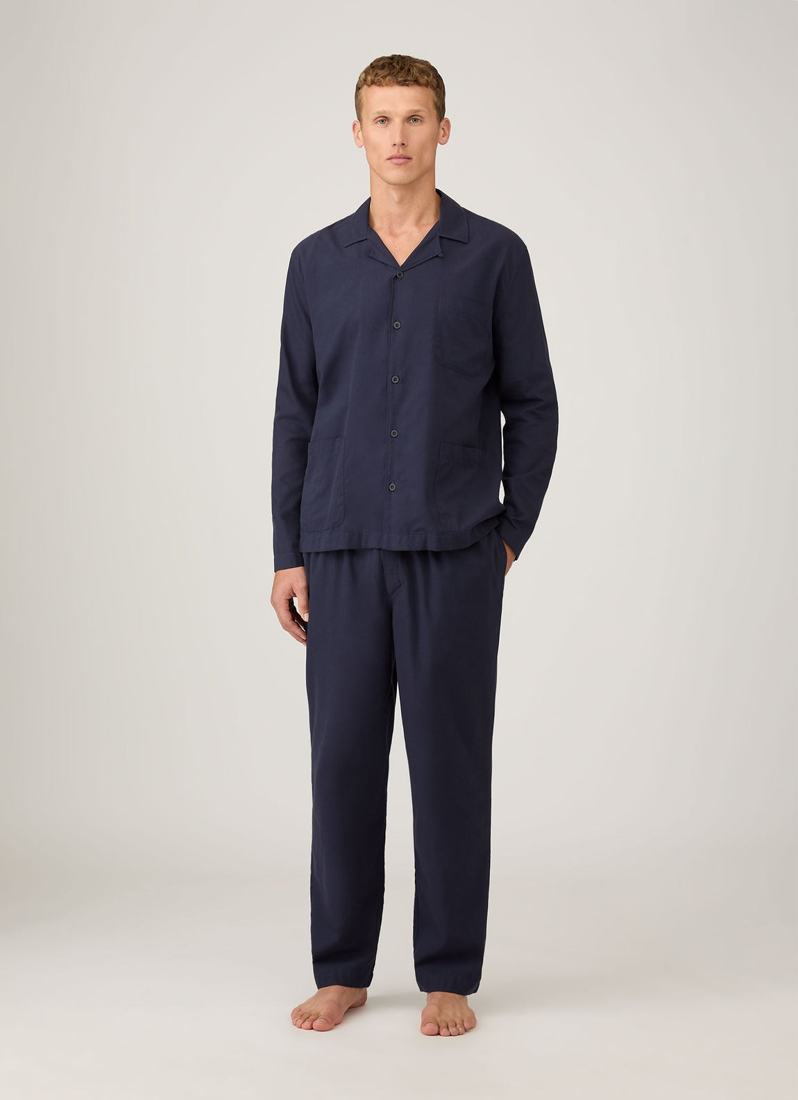 Men's Cotton Flannel Pyjama Trouser in Navy