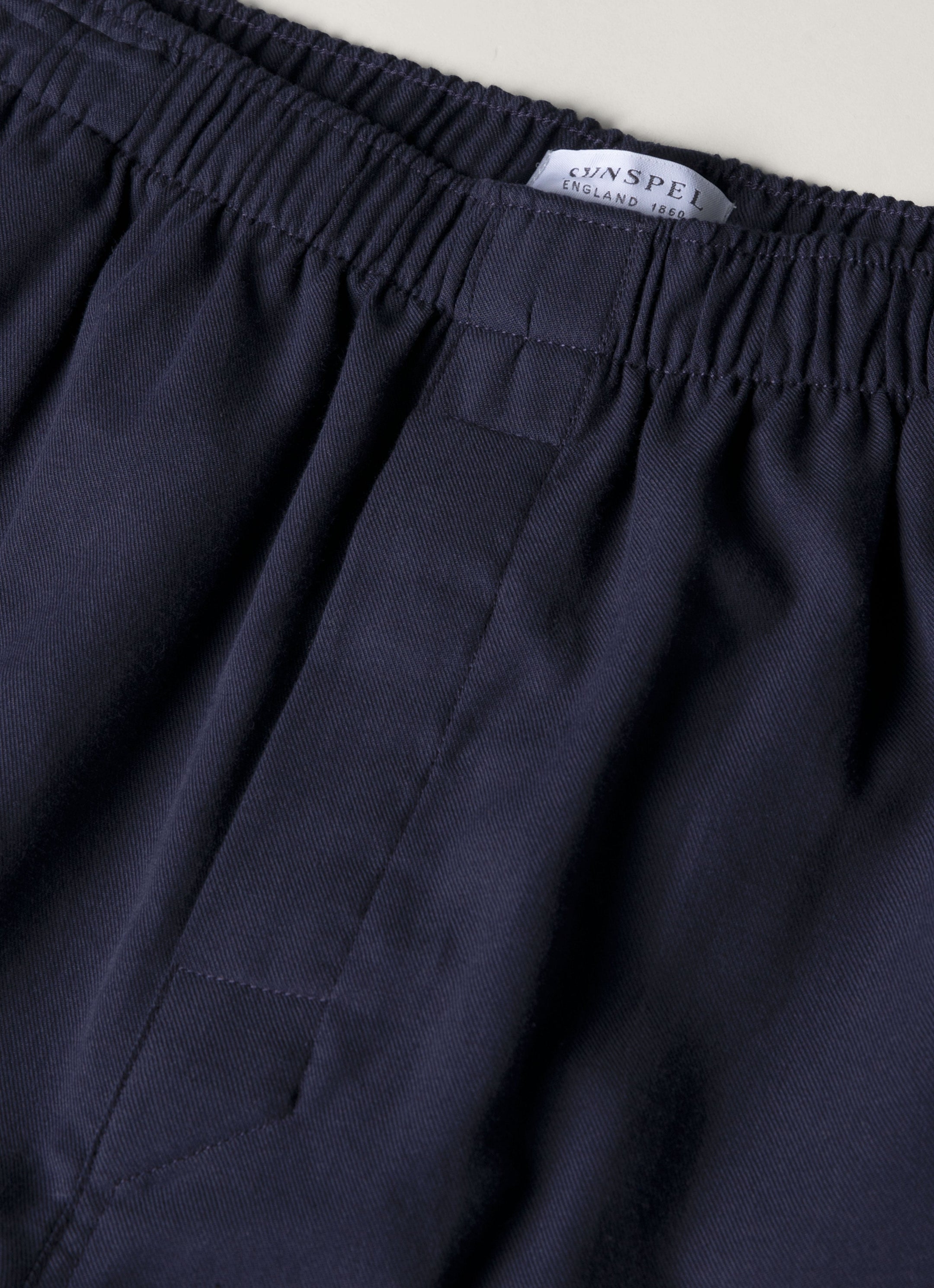 Men's Cotton Flannel Pyjama Trouser in Navy