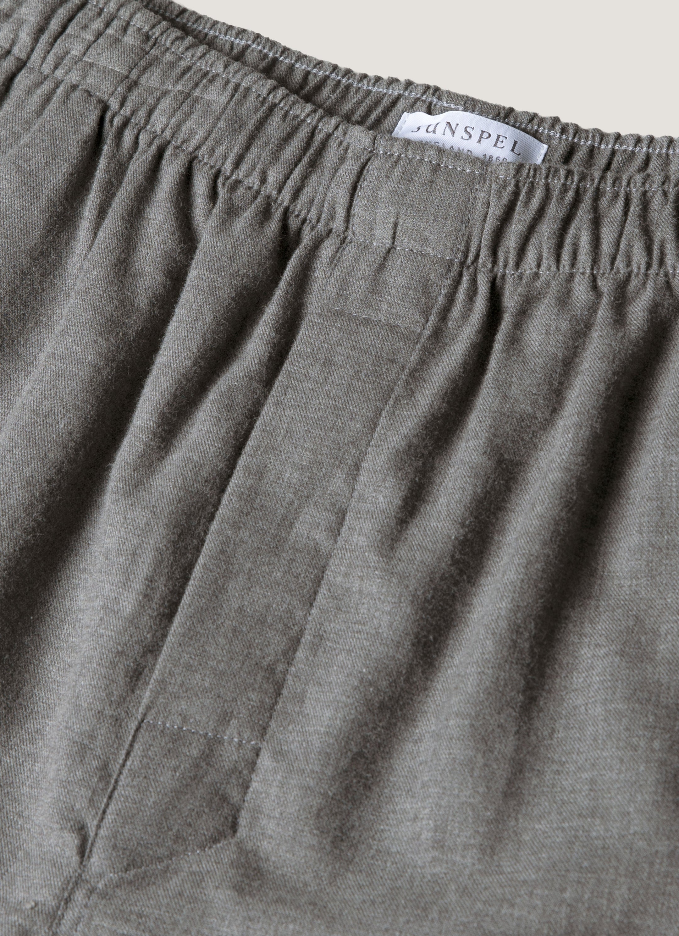 Men's Cotton Flannel Pyjama Set in Mid Grey Melange