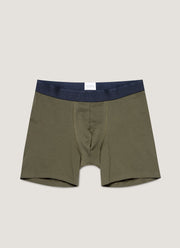 Men's Stretch Cotton Boxer Briefs in Khaki