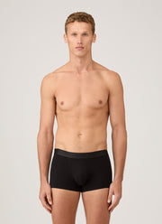 Men's Stretch Cotton Trunks in Black