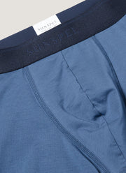Men's Stretch Cotton Trunks in Atlantic Blue