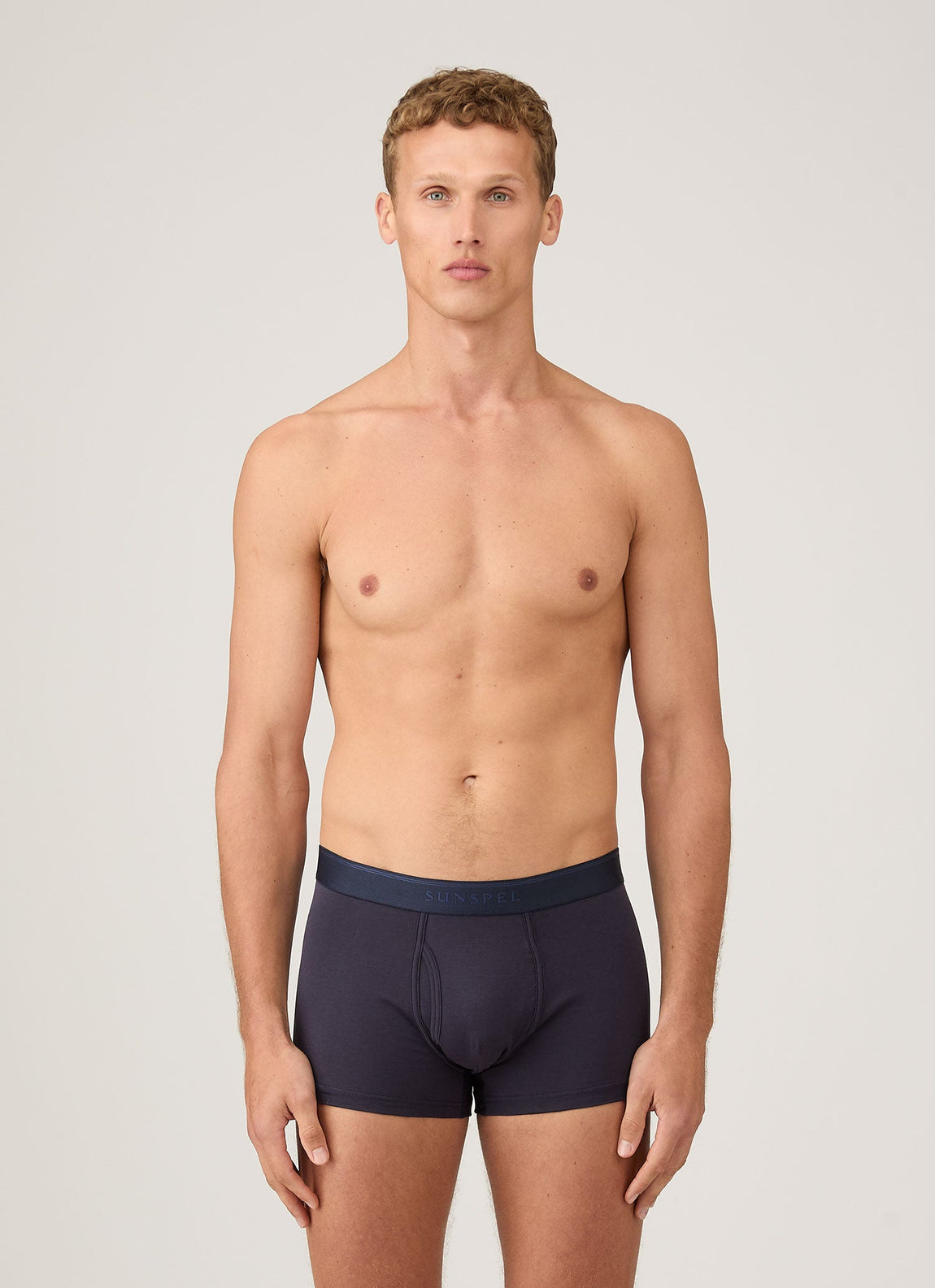 Men's Superfine Cotton Trunks in Navy