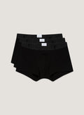 Men's Stretch Cotton Trunks 3-Pack in Black