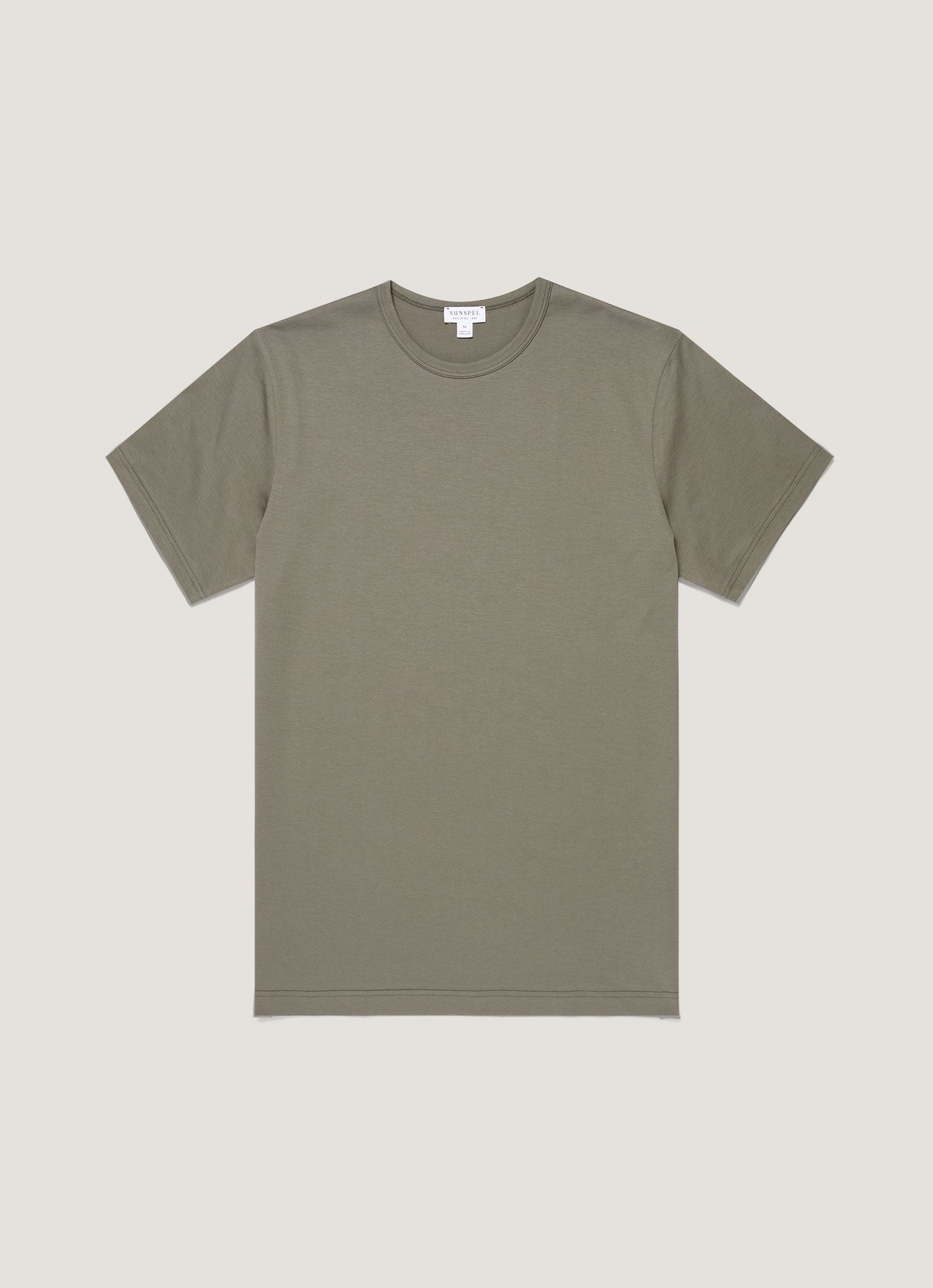 Men's Classic T-shirt in Fossil Grey | Sunspel