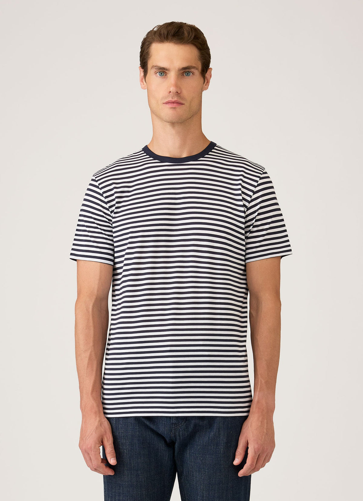 Men's Classic T-shirt in Navy/White English Stripe