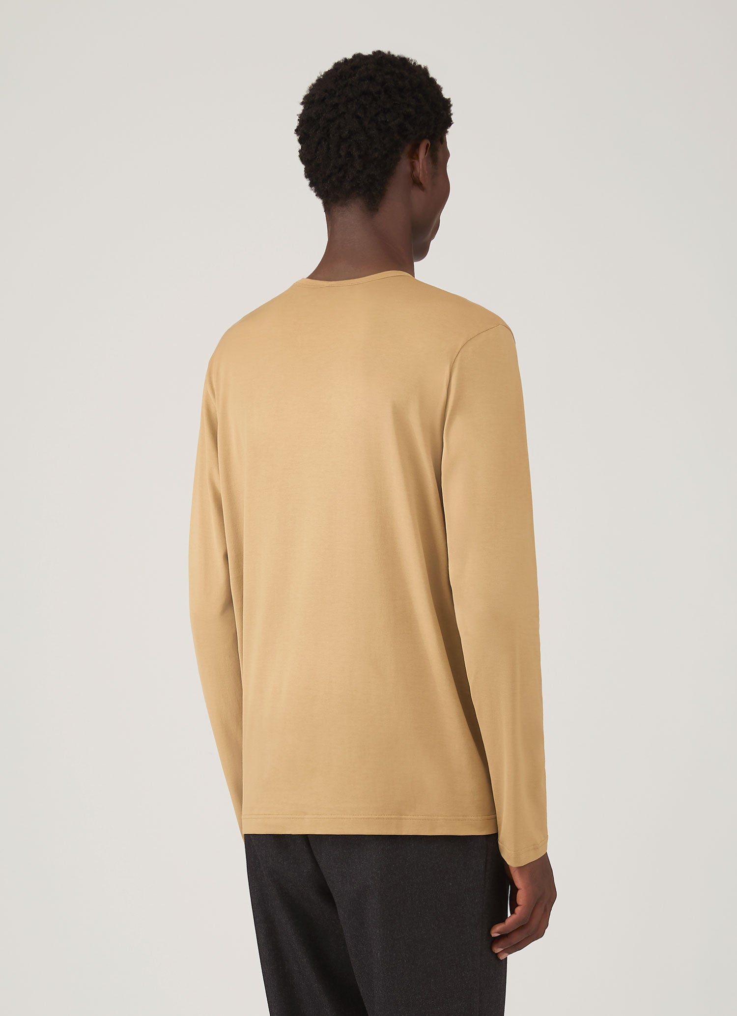 Men's Long Sleeve Classic T-shirt in Tan