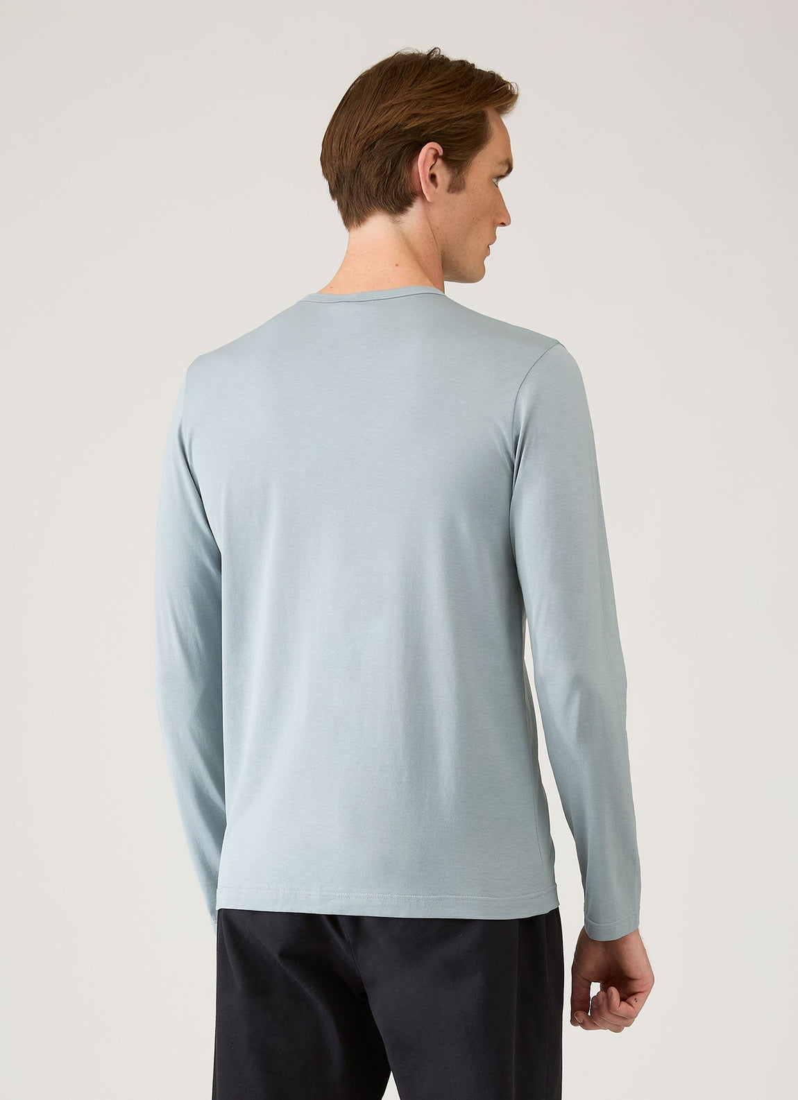 Men's Long Sleeve Classic T-shirt in Stone Blue