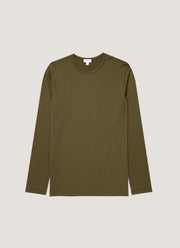 Men's Long Sleeve Classic T-shirt in Deep Olive