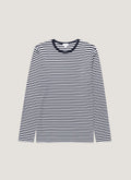 Men's Classic Long Sleeve T-shirt in Navy/White English Stripe