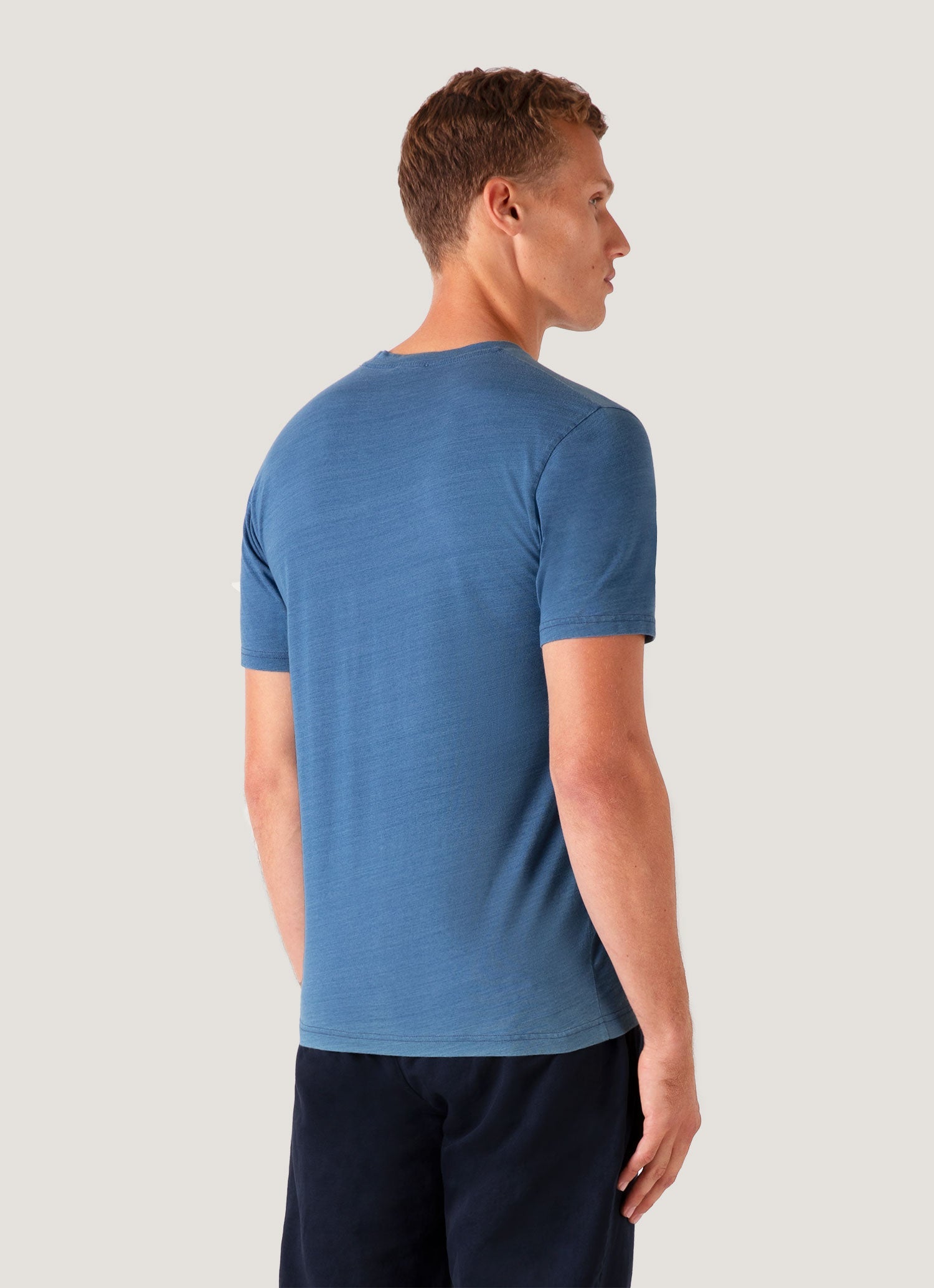 Men's Riviera Midweight T-shirt in Mid Indigo Wash