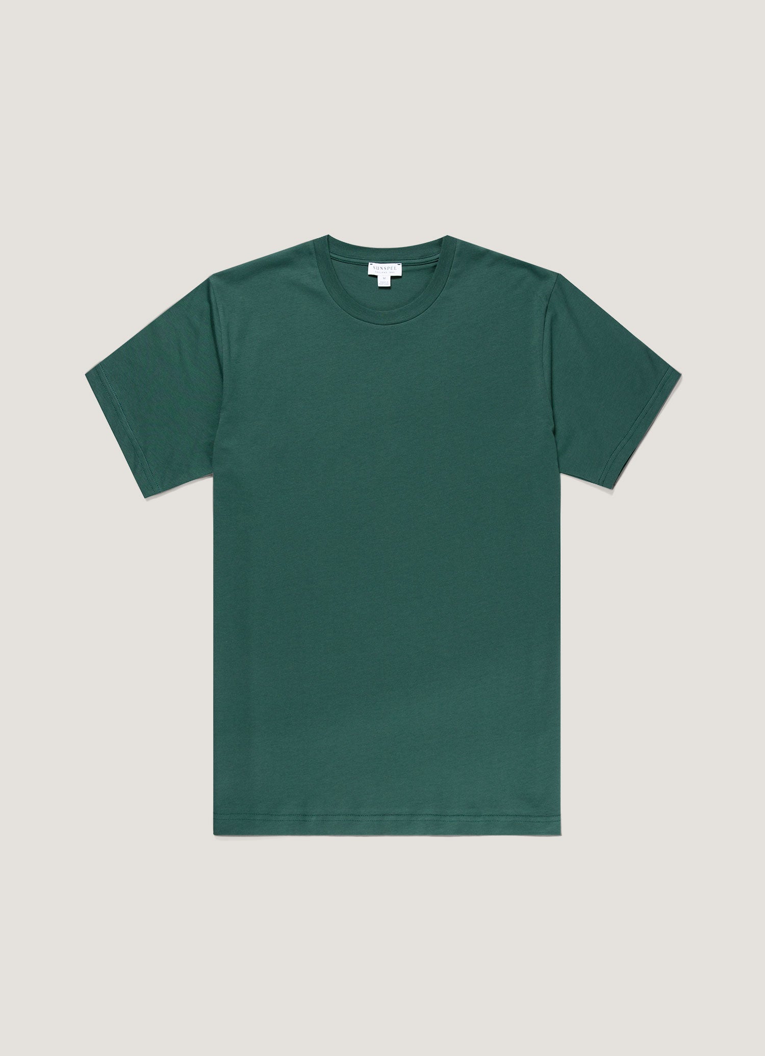 Men's Riviera Midweight T-shirt in Forest | Sunspel