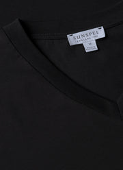 Men's Riviera Midweight V‑neck T‑shirt in Black