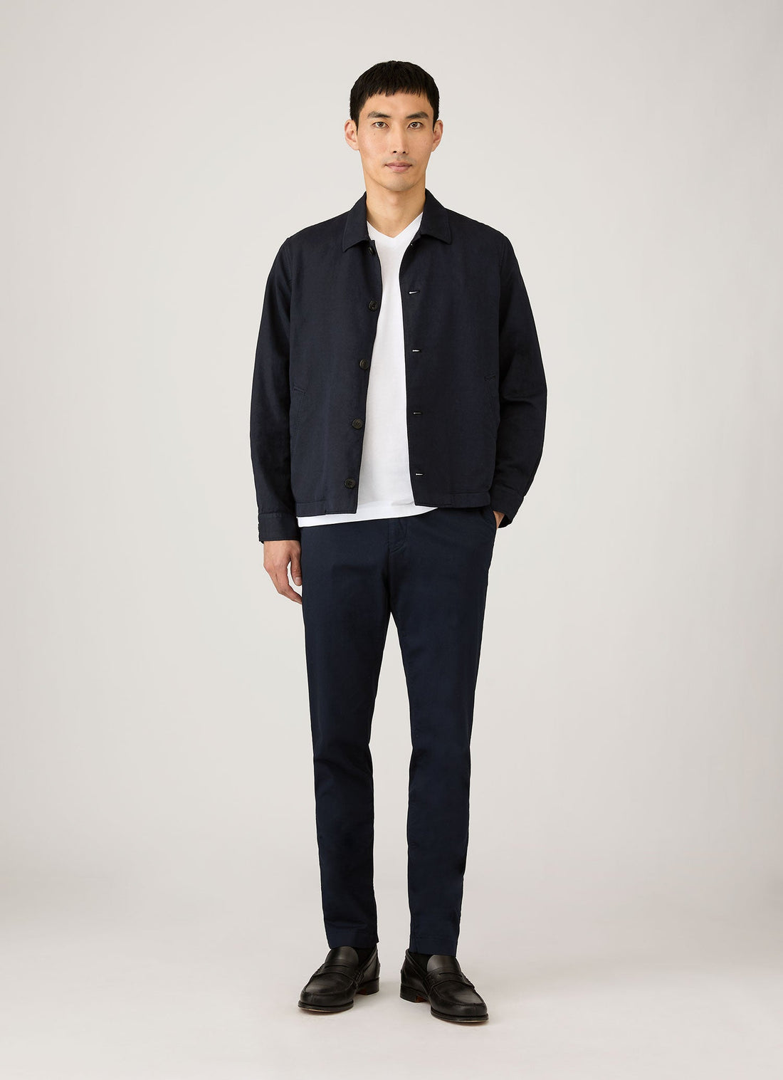 Men's Riviera Midweight V‑neck T-shirt in White