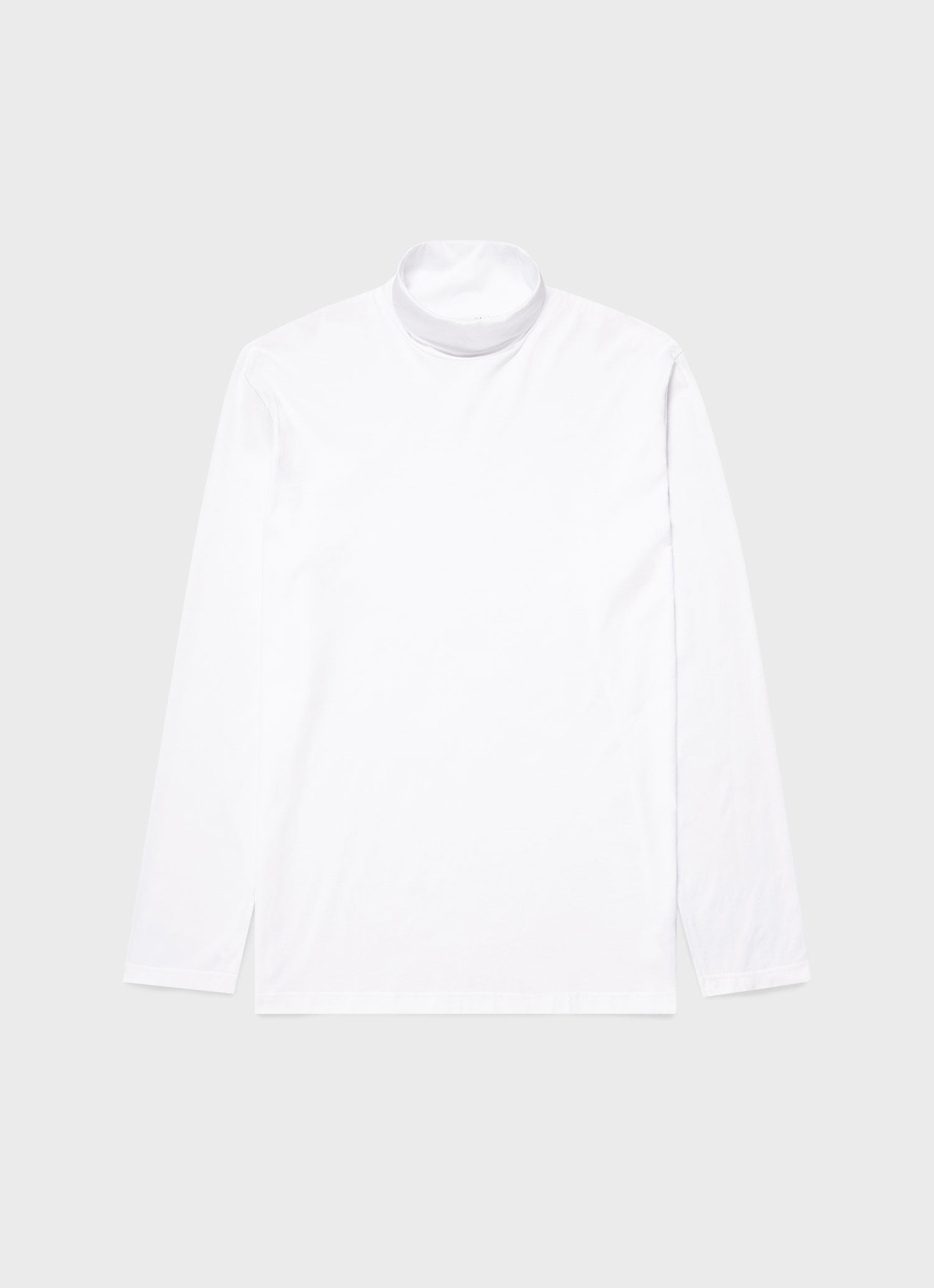 Men's Long Sleeve Roll Neck in White