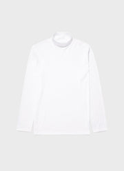 Men's Long Sleeve Roll Neck in White
