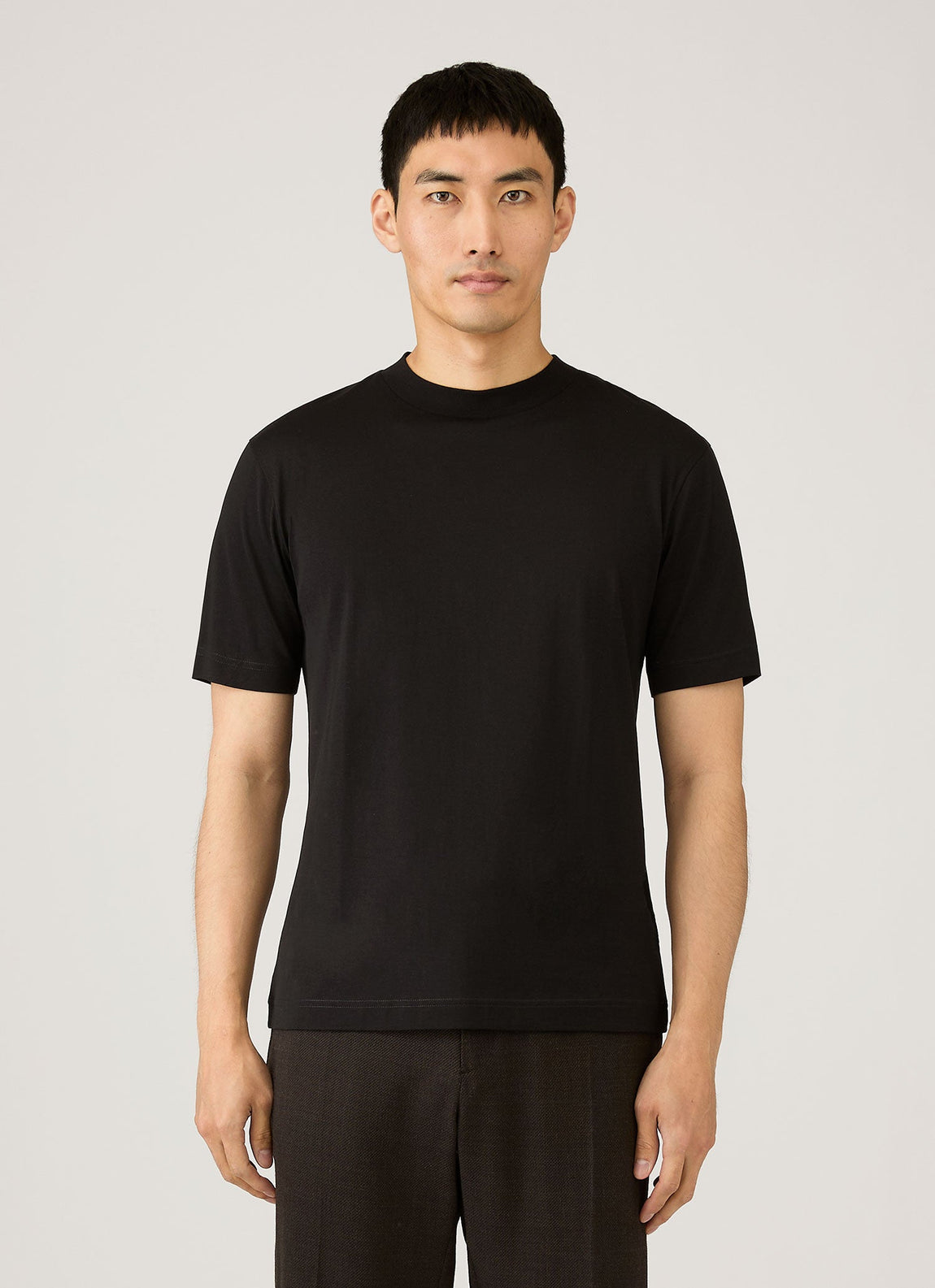 Men's Mock Neck T-shirt in Black