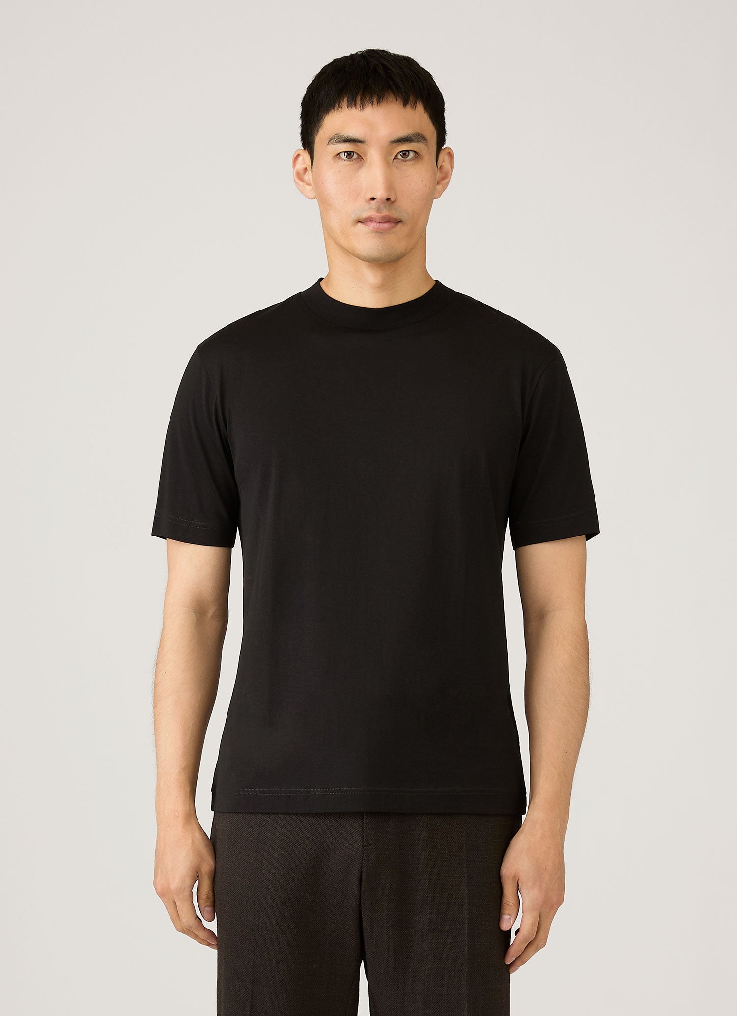 Men's Mock Neck T-shirt in Black