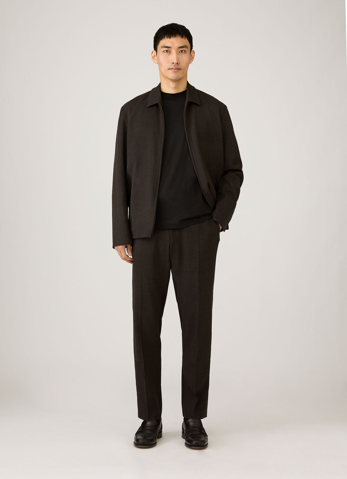 Men's Mock Neck T-shirt in Black