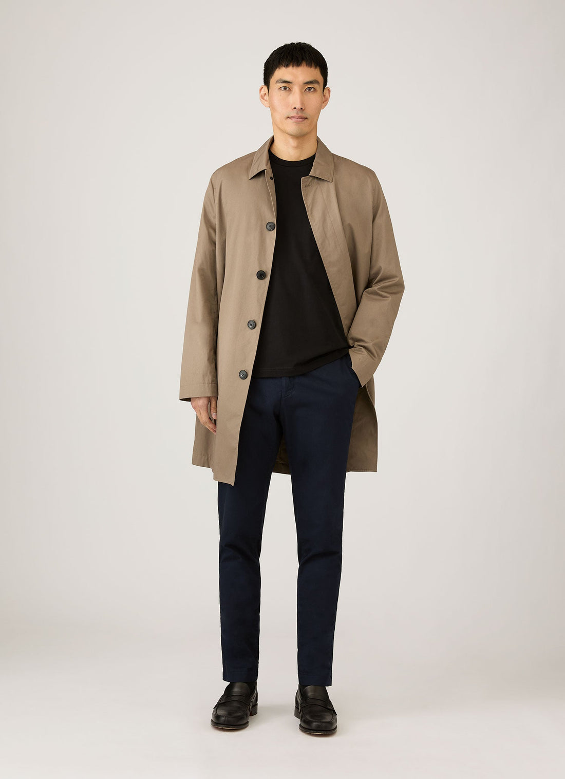 Men's Long Sleeve Riviera Midweight T‑shirt in Black