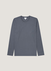Men's Long Sleeve Riviera Midweight T‑shirt in Slate Blue