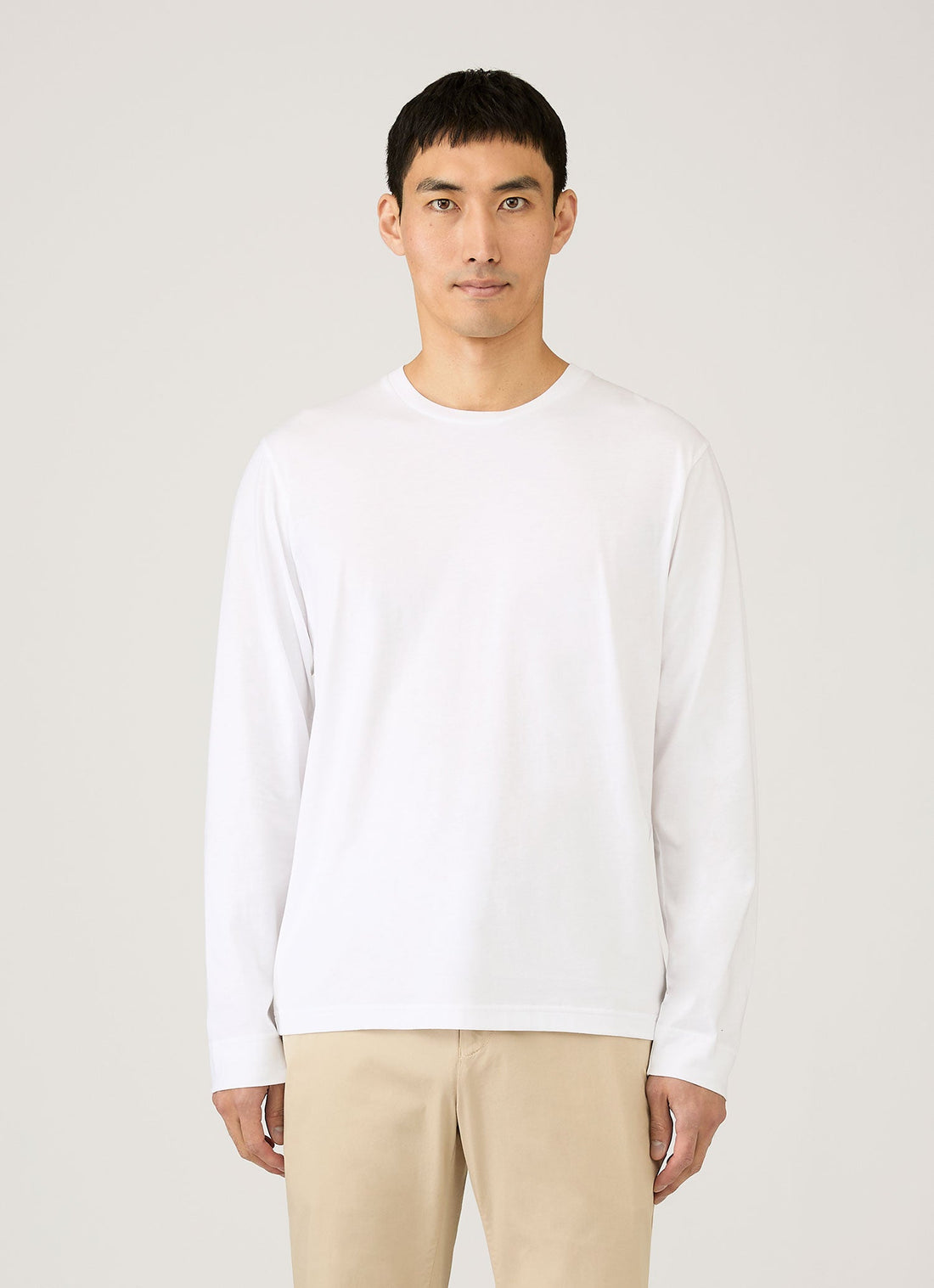 Men's Long Sleeve Riviera Midweight T‑shirt in White