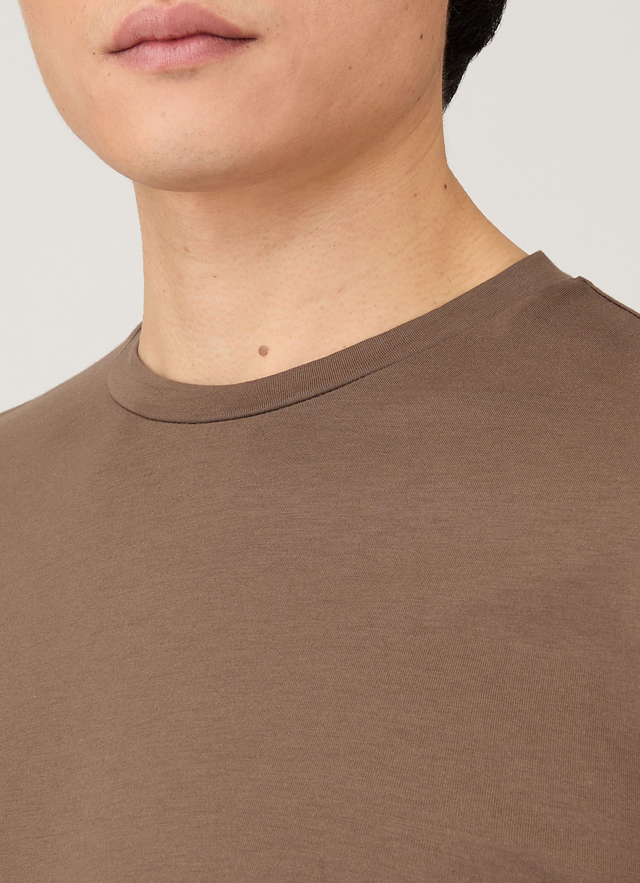 Men's Long Sleeve Riviera Midweight T-shirt in Bark