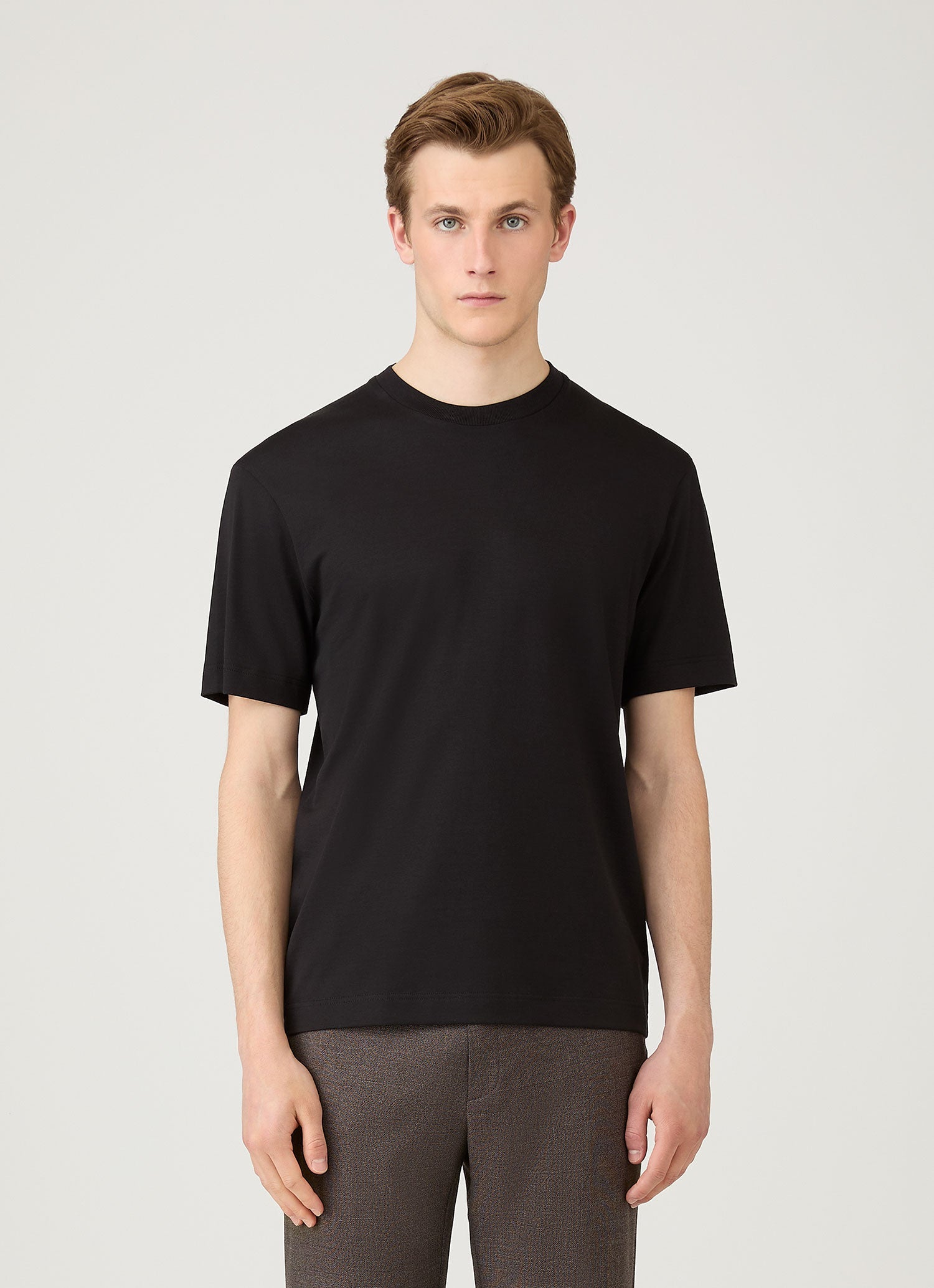 Men's Silk Cotton T-shirt in Black