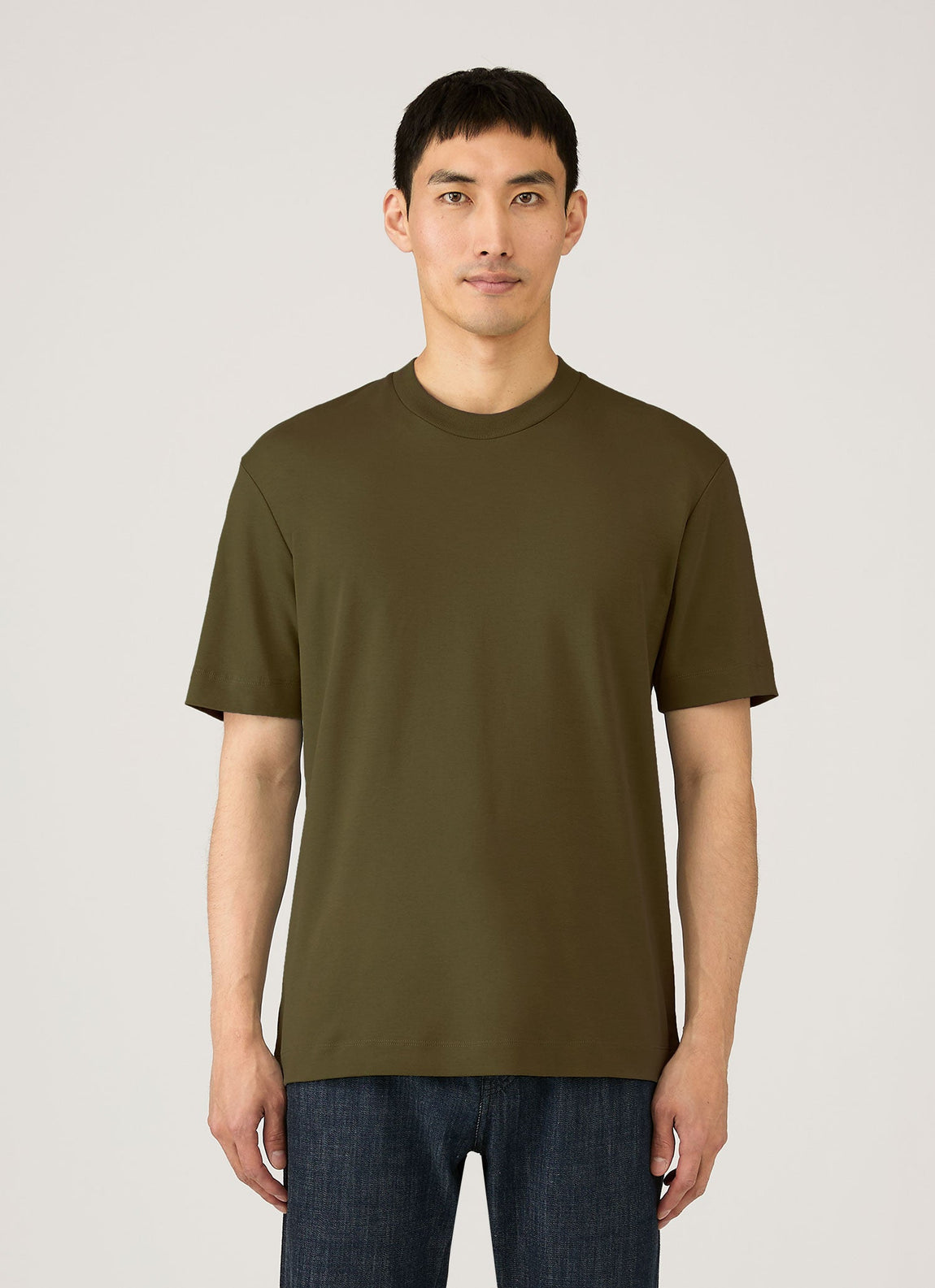 Men's Relaxed Fit Heavyweight T-shirt in Deep Olive