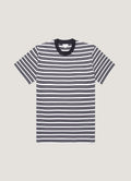 Men's Relaxed Fit Heavyweight T-shirt in White/Navy