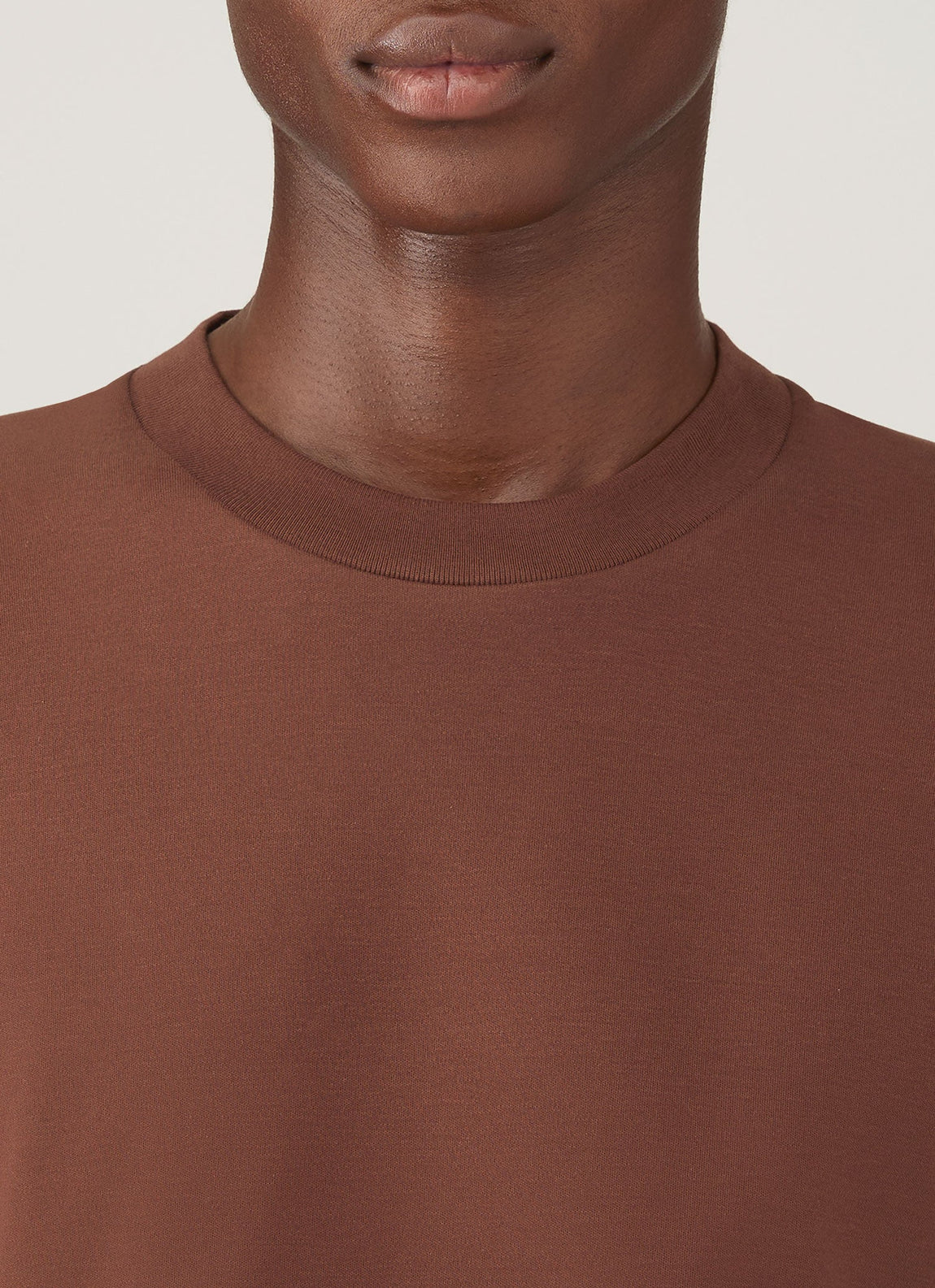 Men's Long Sleeve Heavyweight T-shirt in Conker Brown