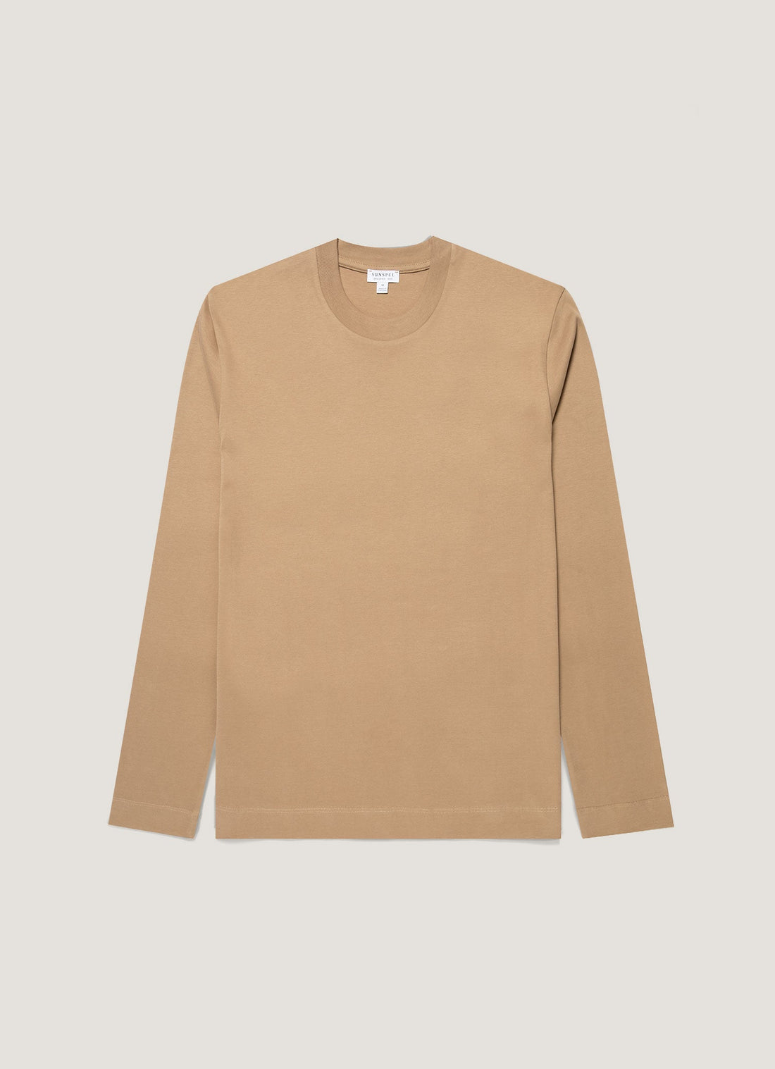 Men's Long Sleeve Heavyweight T-shirt in Dark Beige